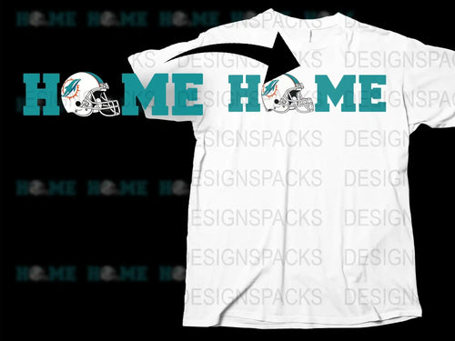 Miami Theme Sports Team T-Shirt, White Graphic Tee, Football Fan Apparel, Men's Casual Wear
