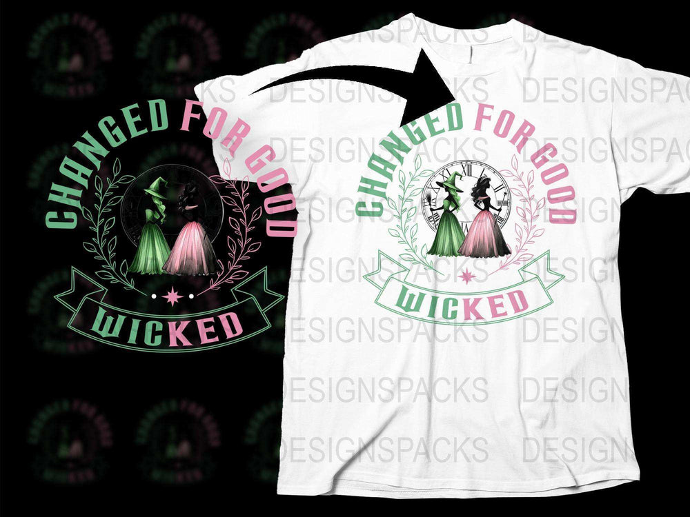 Wicked Broadway Musical Inspired T-Shirt, Changed For Good Quote, Theater Fan Gift, Unisex Graphic Tee