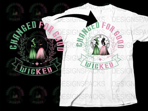 Wicked Broadway Musical Inspired T-Shirt, Changed For Good Quote, Theater Fan Gift, Unisex Graphic Tee