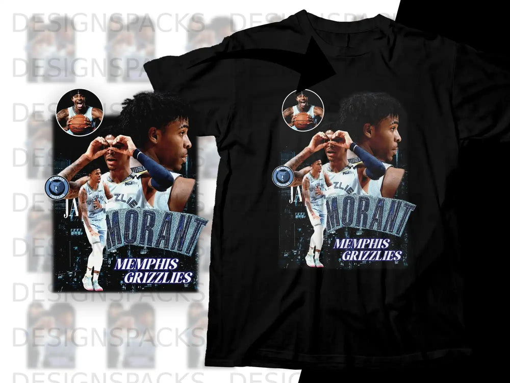 Memphis Grizzlies Ja Morant t-shirt with team logo and text.