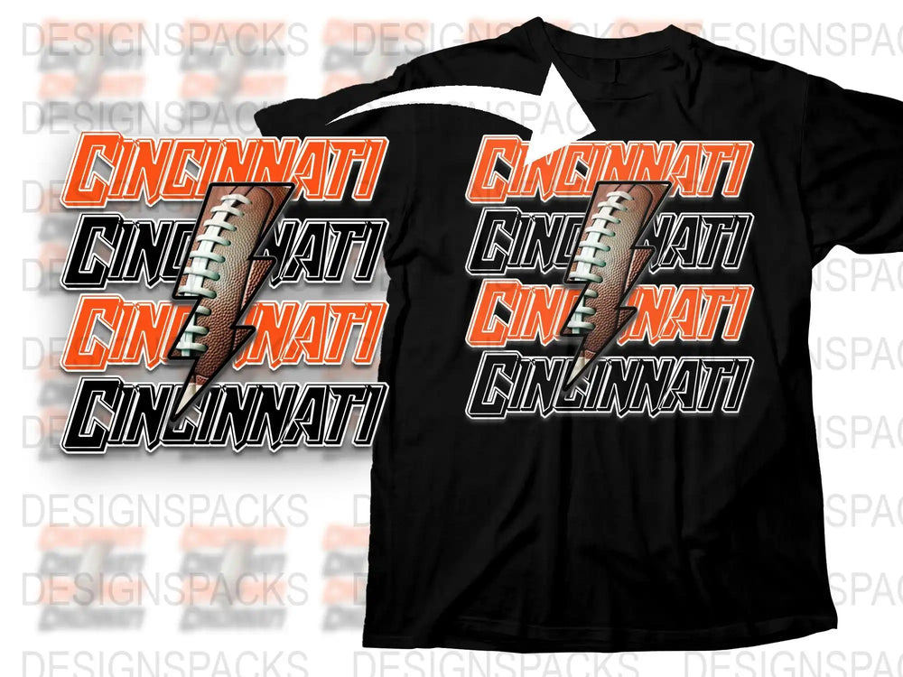 Cincinnati Football T-Shirt, Vintage Inspired Sports Tee, Casual Athletic Apparel for Fans