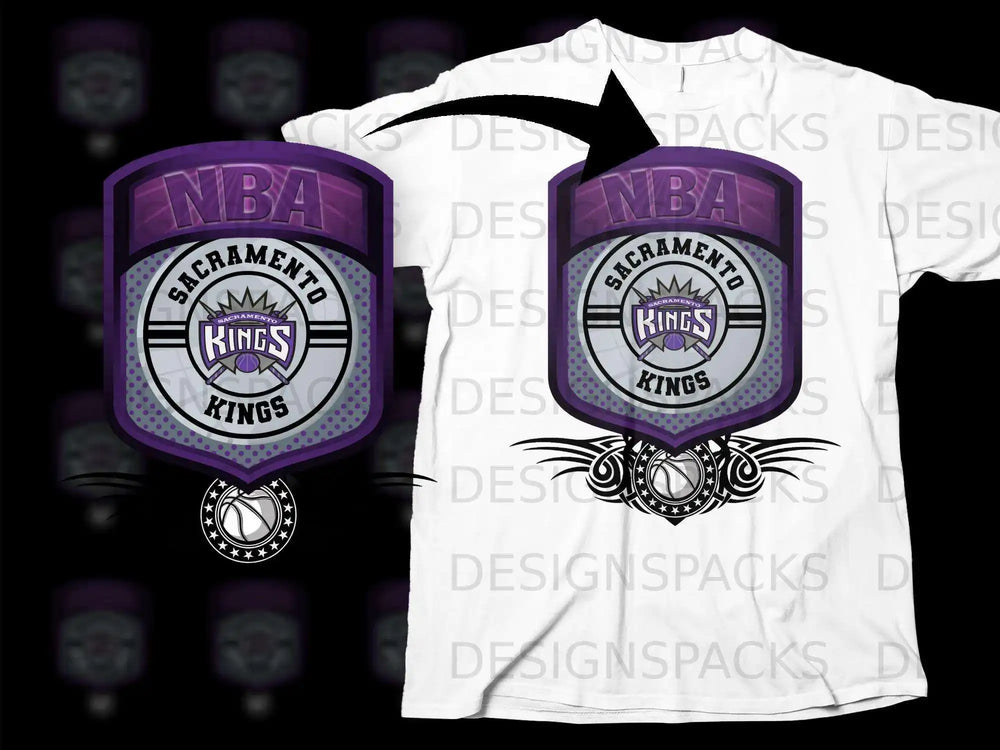 Sacramento Kings NBA Logo White T-Shirt