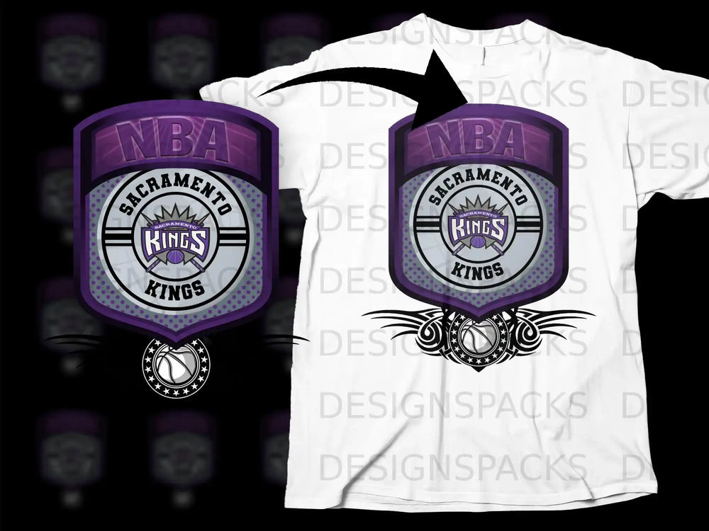 Sacramento Kings NBA Logo White T-Shirt