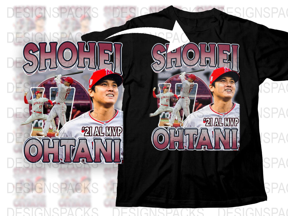 Shohei Ohtani T-Shirt, 2021 AL MVP Graphic Tee, Sports Fan Apparel, Baseball Star Shirt, Gift for Fans