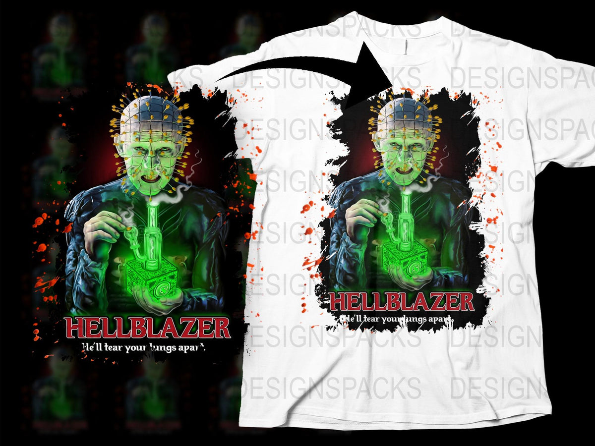 Hellblazer Graphic T-Shirt, Unique Horror Movie Inspired Tee, Men's and Women's Sizes, Vibrant Color Print