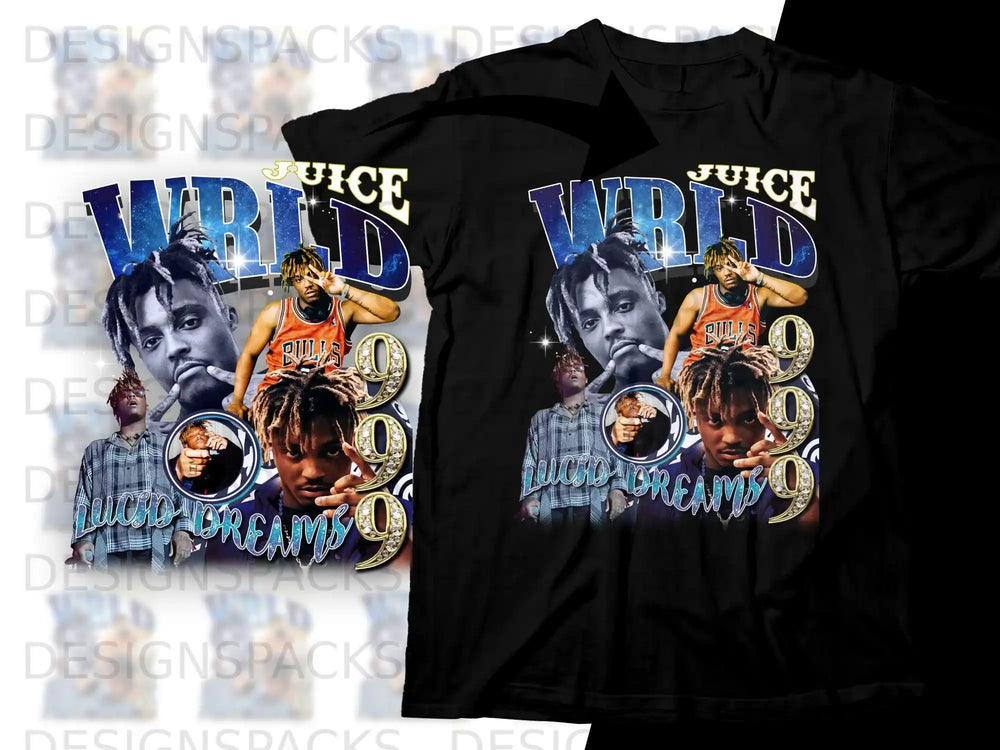 Juice WRLD t-shirt with "Lucid Dreams" text and his portrait.
