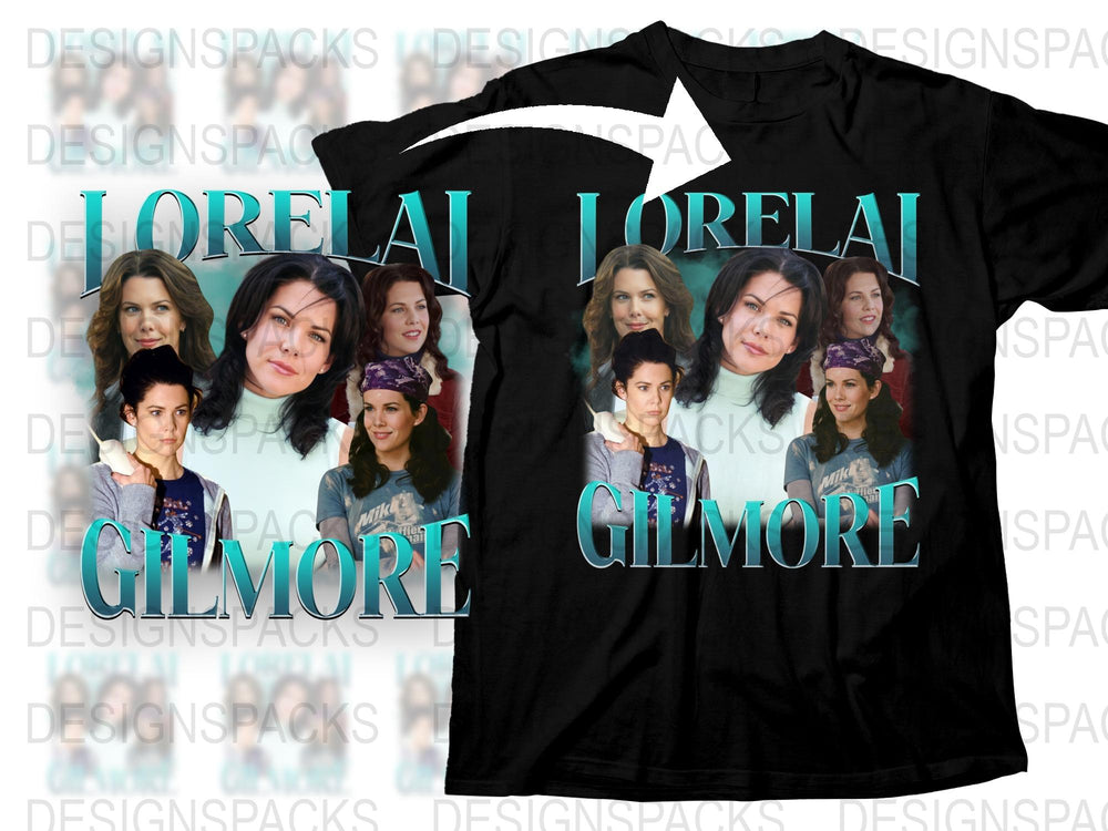 Lorelai Gilmore Fan T-Shirt, Multiple Portraits Graphic Tee, Women's Casual Top, TV Show Inspired Apparel