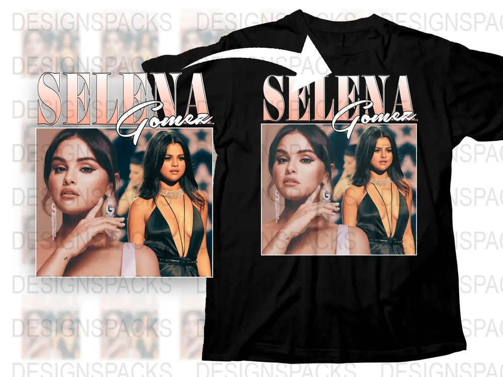 Selena Gomez Graphic T-Shirt, Pop Star Tee, Music Fan Gift, Casual Wear, Stylish Top, Celebrity Shirt
