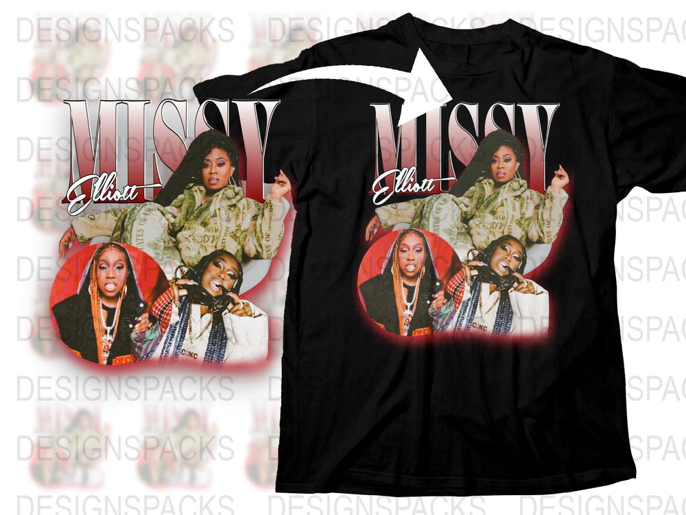 Vintage Missy Elliott T-Shirt, 90s Hip Hop Fashion, Urban Music Tee, Retro Rap Artist Shirt, Collector's Item, Unisex Clothing