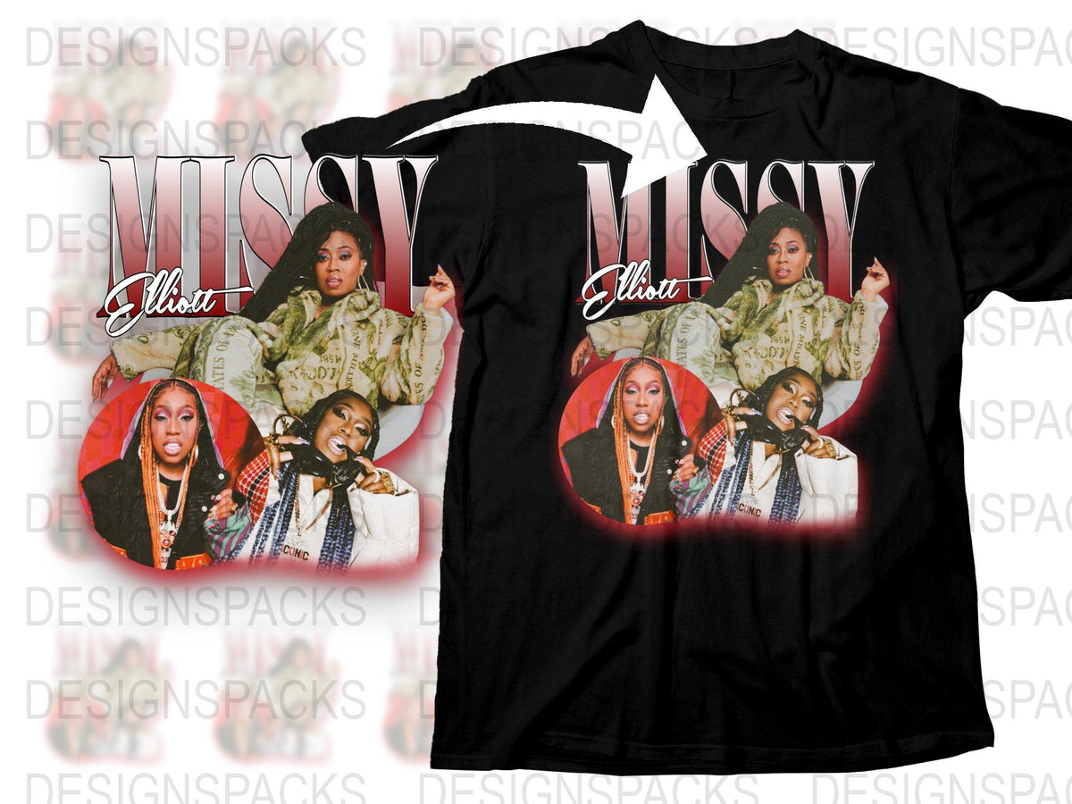Vintage Missy Elliott T-Shirt, 90s Hip Hop Fashion, Urban Music Tee, Retro Rap Artist Shirt, Collector's Item, Unisex Clothing