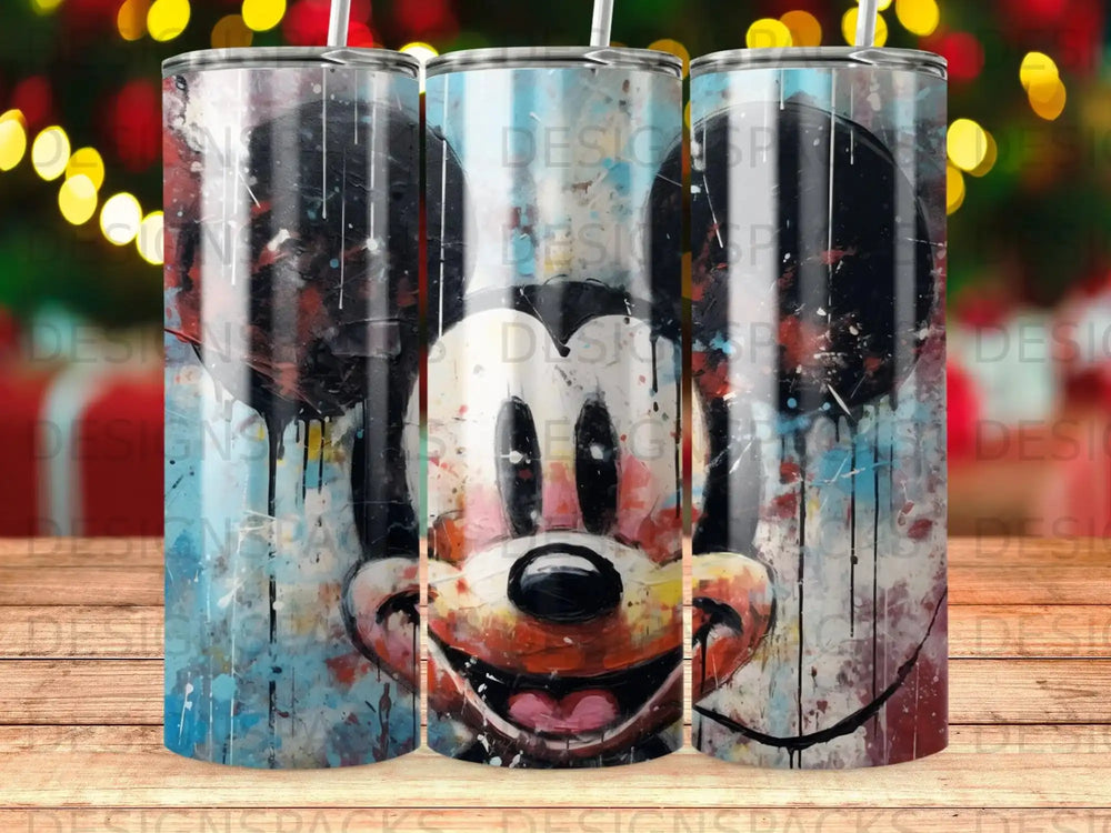 Abstract Mouse Pop Art Tumbler Digital Wrap Design