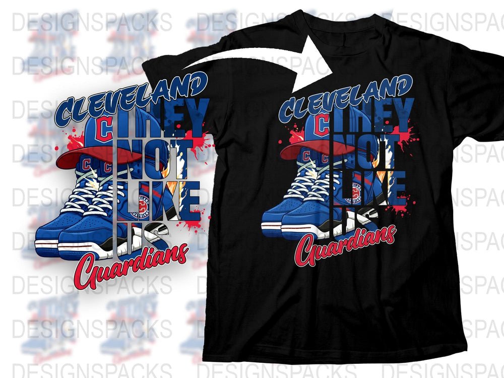 Cleveland Guardians T-Shirt, Blue Sneakers Graphic Tee, Baseball Fan Apparel, Urban Style Clothing