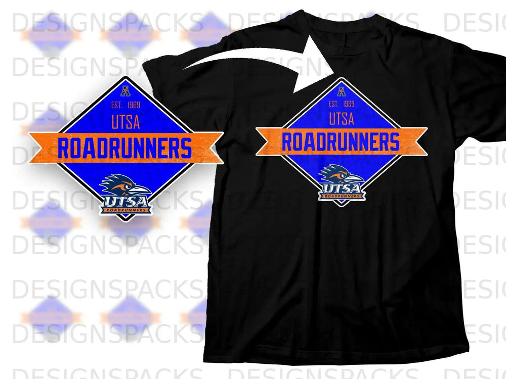 UTSA Roadrunners Est 1969 Blue and Orange T-Shirt