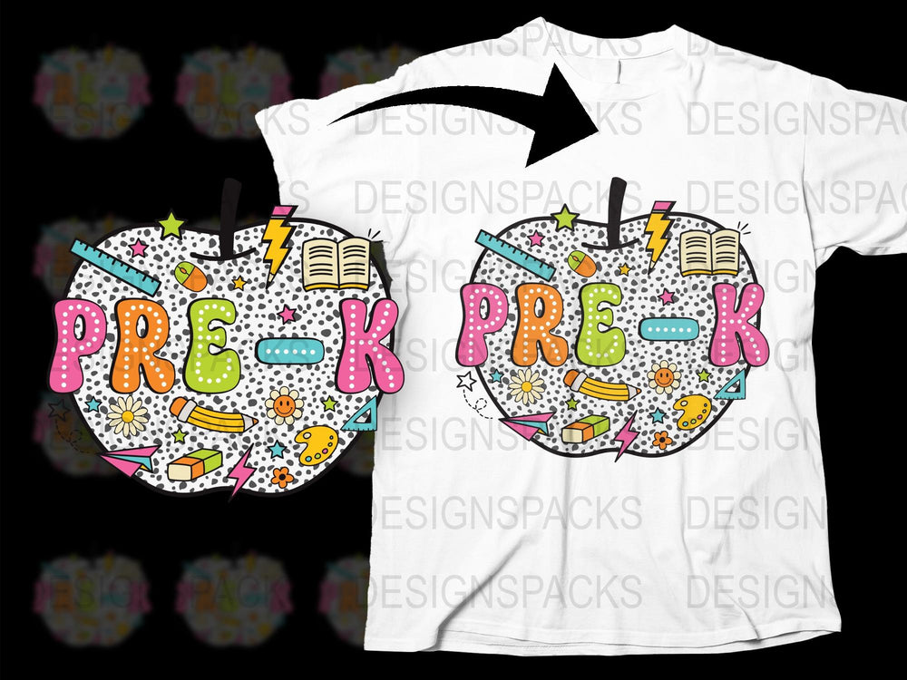 Pre-K Teacher T-Shirt, Cute Kindergarten Educator Gift, Colorful Preschool Teacher Outfit, Fun Teaching Apparel, Bright Classroom Tee