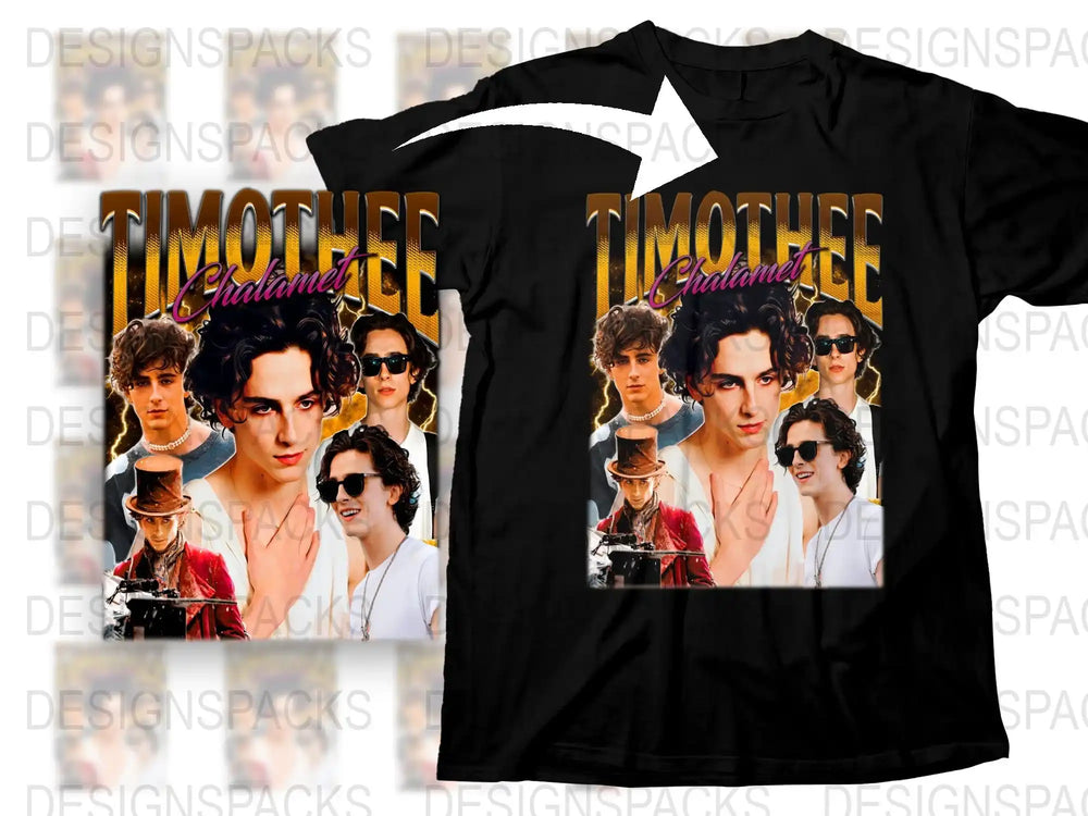 Fan Art Styled Graphic Tee, Celebrity Inspired, Black T-Shirt with Vintage Design, Unisex Fashion Top