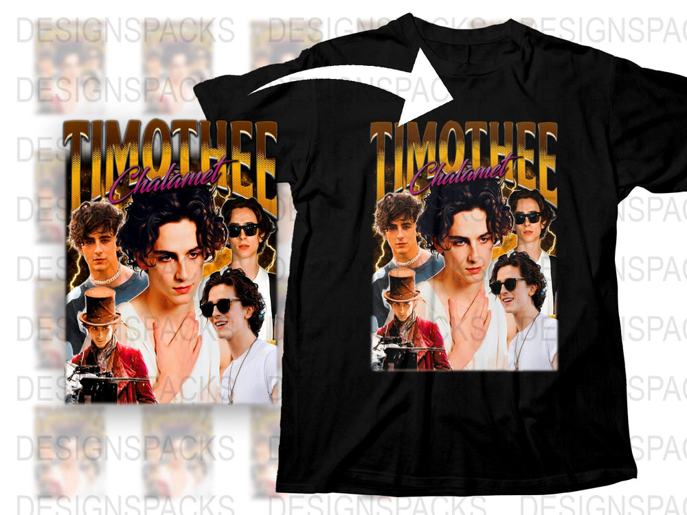 Fan Art Styled Graphic Tee, Celebrity Inspired, Black T-Shirt with Vintage Design, Unisex Fashion Top