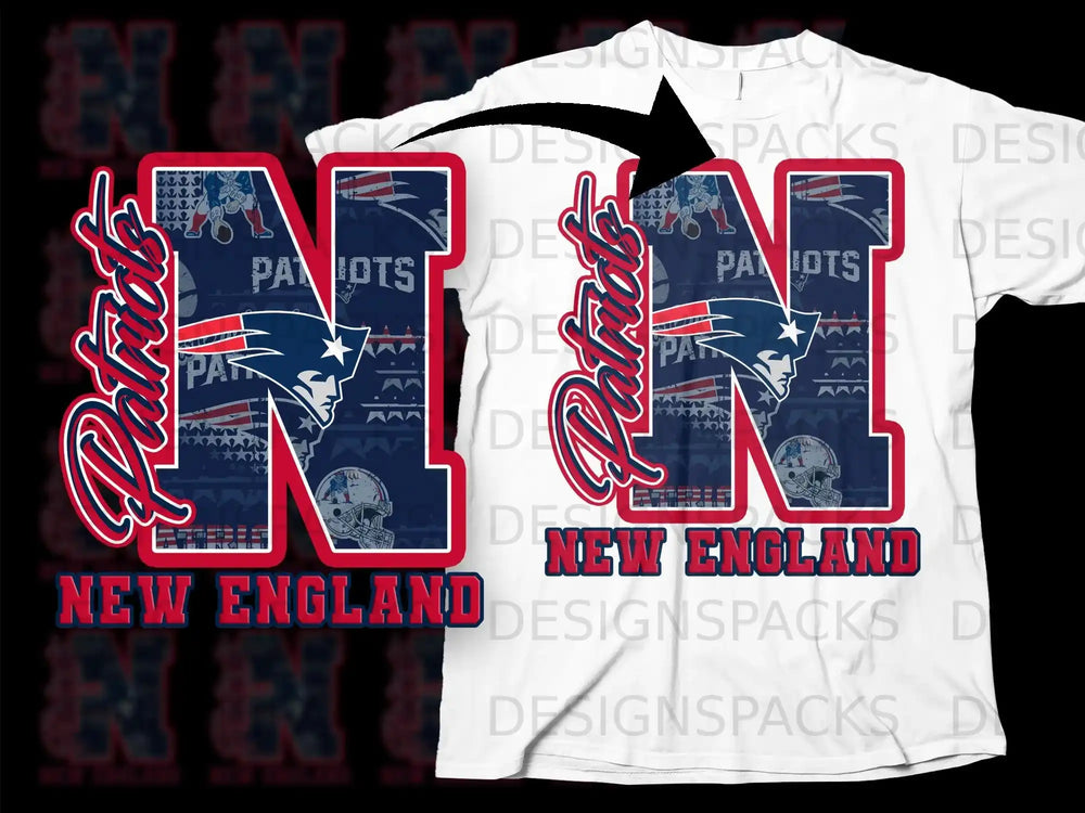 New England Patriots Graphic N Logo Sports Shirt