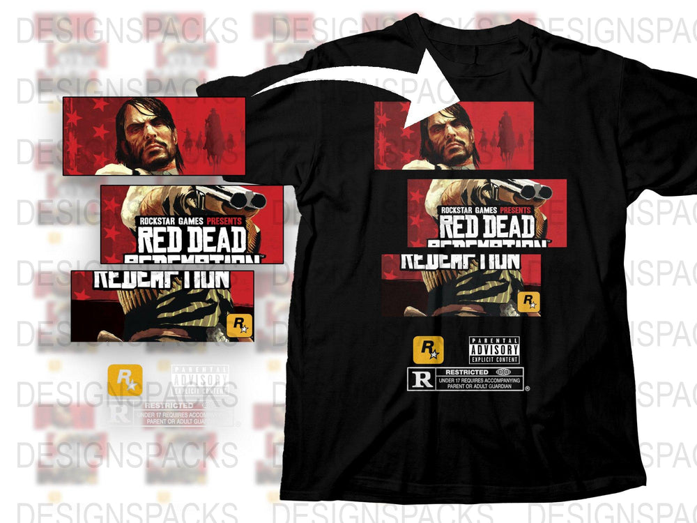 Red Dead Redemption T-Shirt, Vintage Video Game Merch, John Marston Graphic Tee, Men's Fashion