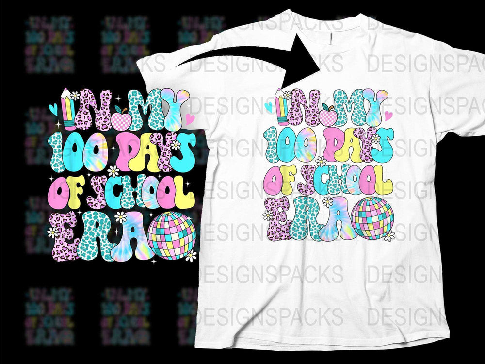 Yay 100 Days of School T-Shirt, Colorful Teacher Celebration Tee, Fun Student Disco Ball Graphic Shirt