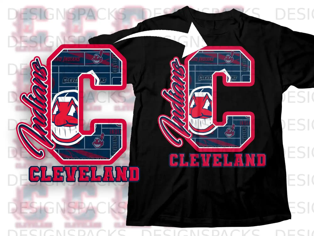 Cleveland Indians C Logo Graphic T-shirt