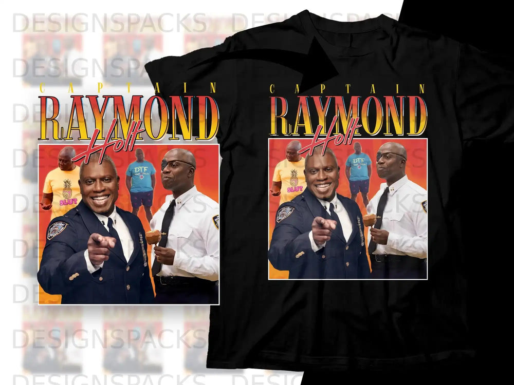 Captain Raymond Holt t-shirt with his image and "New York" text.