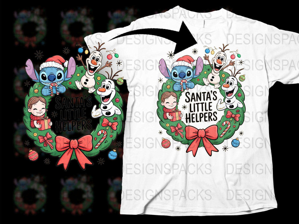 Santa's Little Helpers Christmas T-Shirt, Cute Festive Tee, Holiday Apparel, Gift Idea, Unisex Kids and Adult Sizes