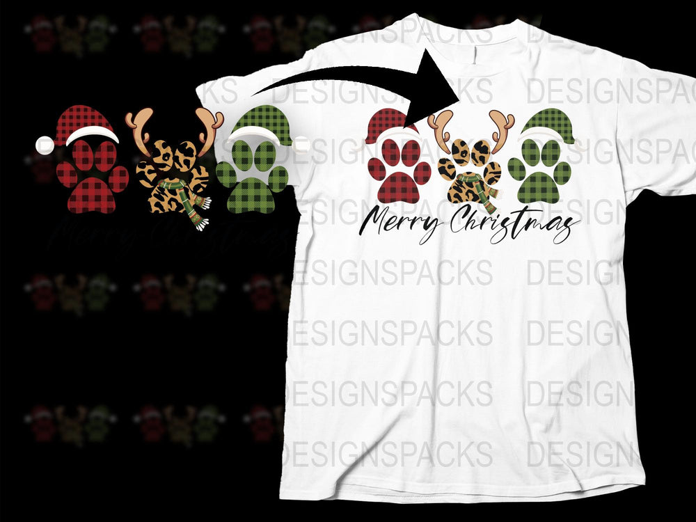 Merry Christmas Skull T-Shirt, Festive Holiday Tee, Plaid and Leopard Print, Unisex Graphic Shirt