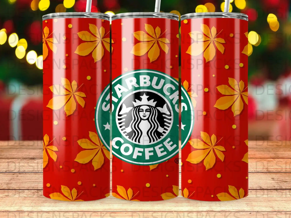Starbucks Autumn Red Yellow Leaves Coffee Tumbler product type