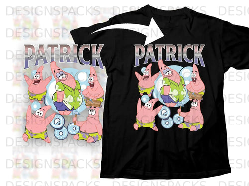 Black t-shirt with SpongeBob SquarePants character 
