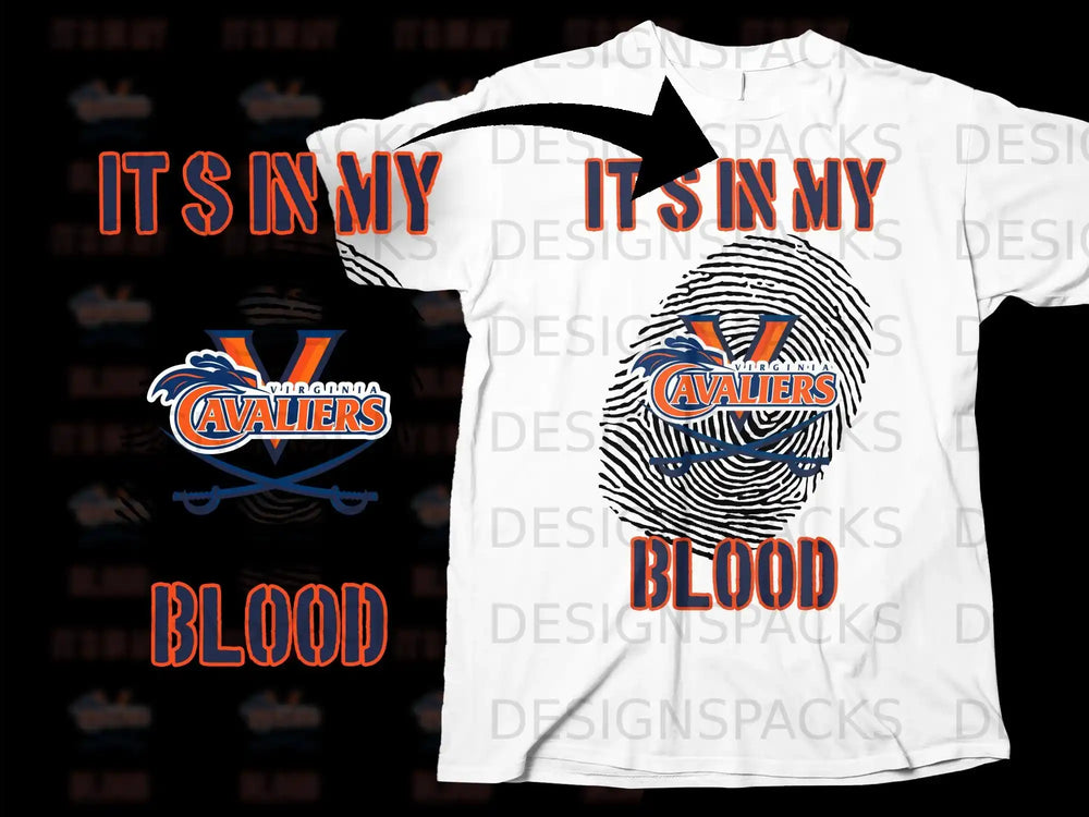 It's In My Blood Virginia Cavaliers T-shirt
