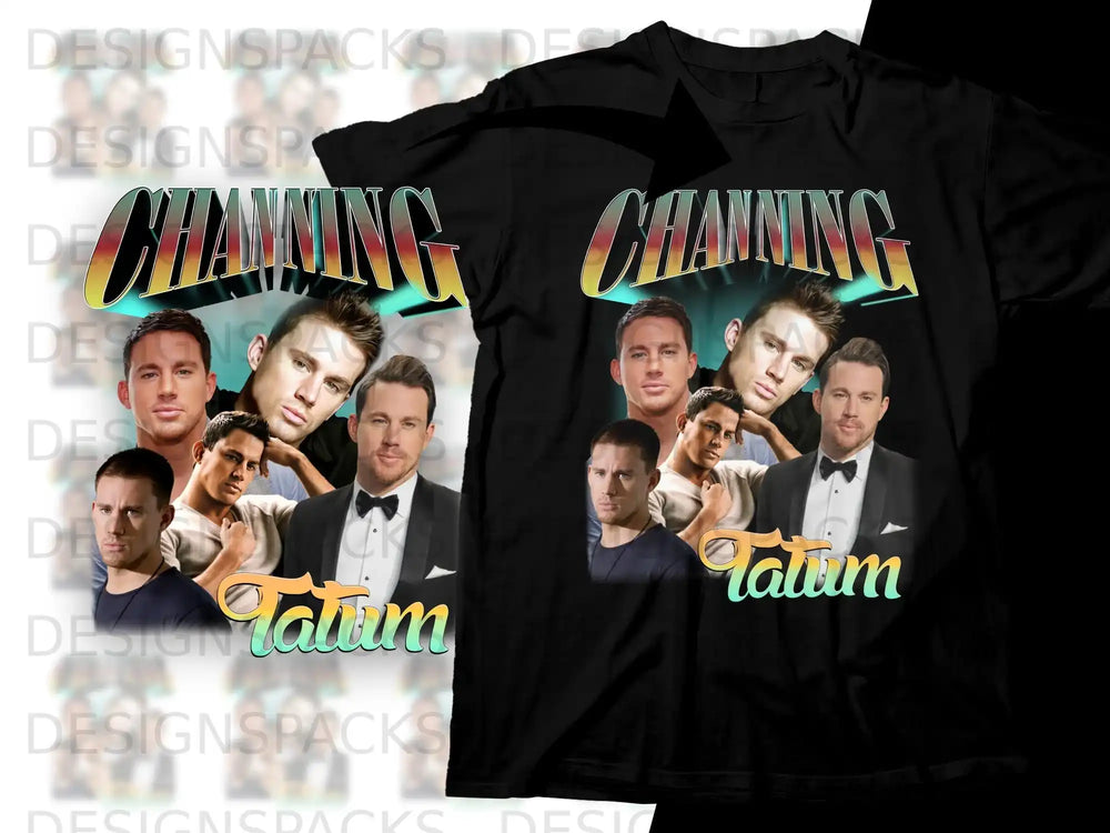 T-shirt with Channing Tatum's face and the word "Tatum".