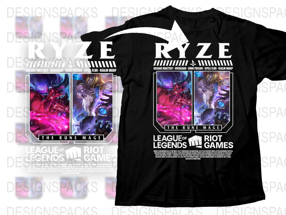 League of Legends Ryze T-Shirt, The Rune Mage Graphic Tee, Riot Games Merchandise, Gaming Apparel