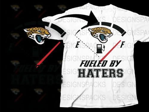 Fueled by Haters T-Shirt, Jaguar Graphic Tee, Black and White Sports Shirt, Casual Streetwear, Unique Animal Design Top