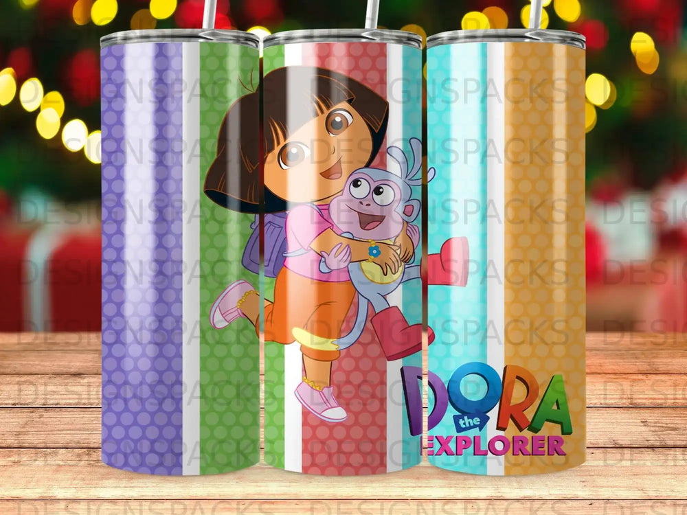 Dora the Explorer Boots Character Striped Tumbler product type