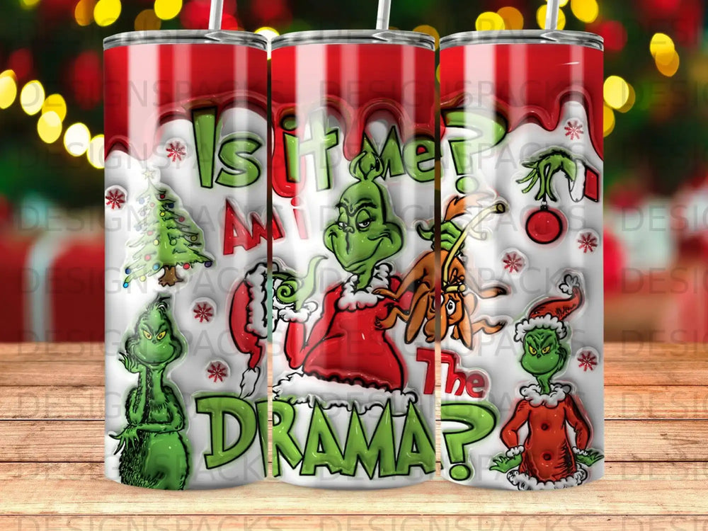 The Grinch in Christmas attire with Max, "Is it Me?" text.