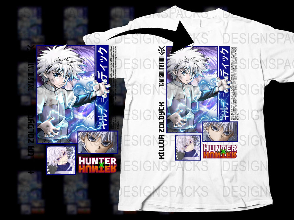 Hunter x Hunter T-Shirt Killua Zoldyck Anime Graphic Tee Unisex Cotton Shirt