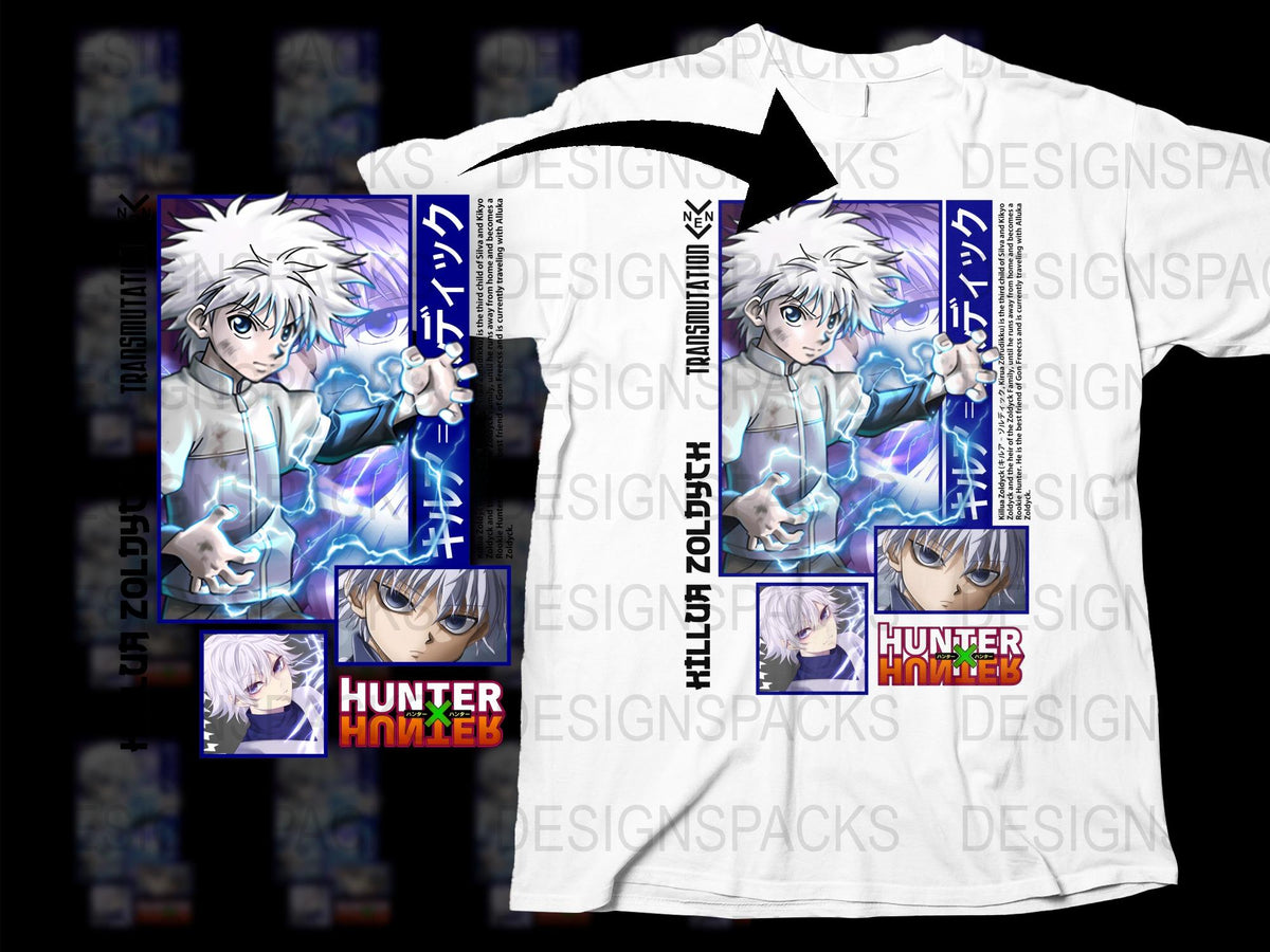 Hunter x Hunter T-Shirt Killua Zoldyck Anime Graphic Tee Unisex Cotton Shirt