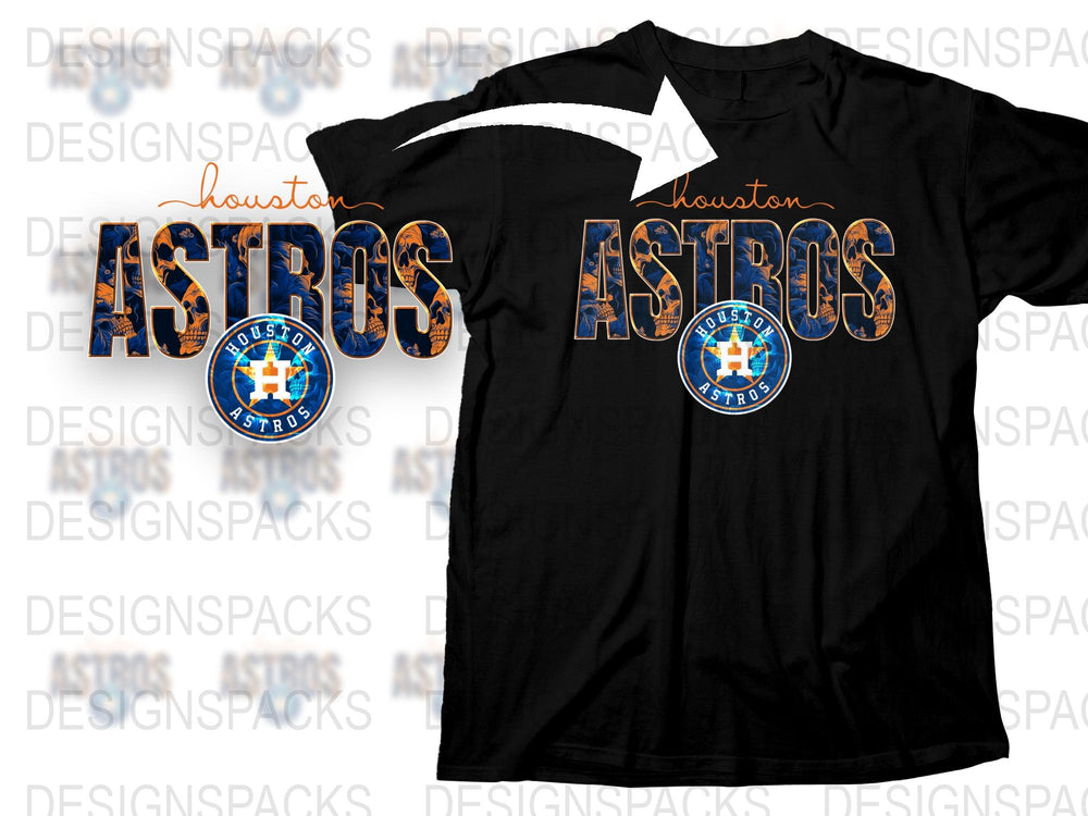 Houston Astros Inspired T-Shirt, Vintage Rustic Design, Black Cotton Tee, Sports Fan Apparel, Unisex