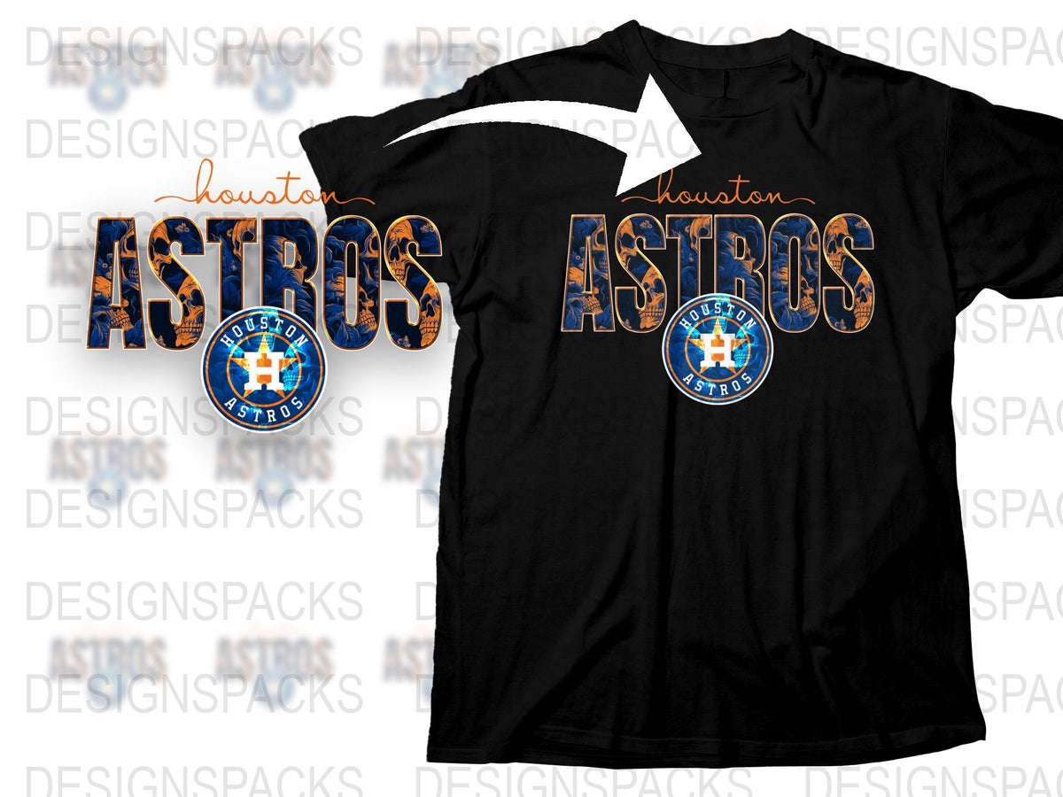 Houston Astros Inspired T-Shirt, Vintage Rustic Design, Black Cotton Tee, Sports Fan Apparel, Unisex