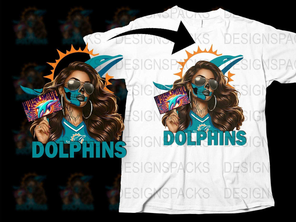 Trendy Dolphin Graphic T-Shirt, Cool Summer Beach Style Tee, Women's Fashion Top, Unique Ocean Design Shirt