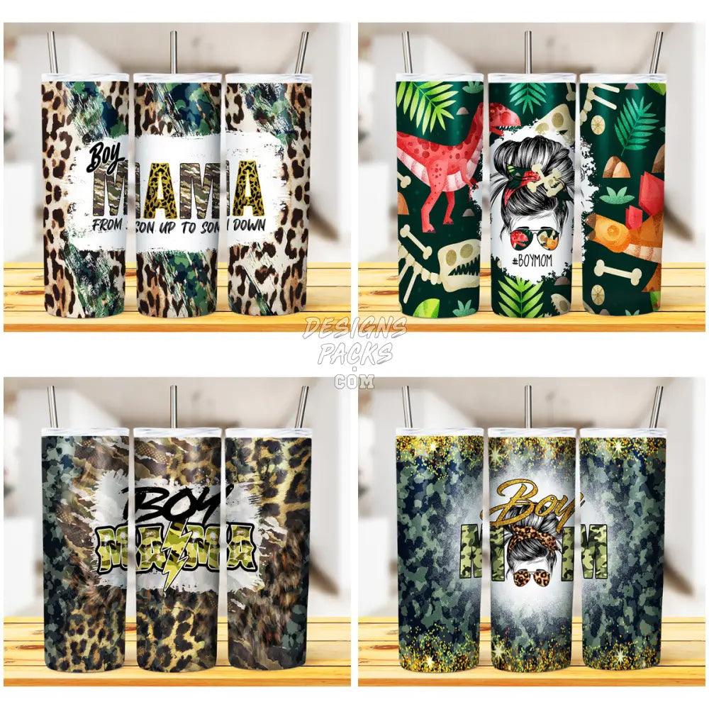 6 Boy Mama Tumbler Wrap Bundle Jpg