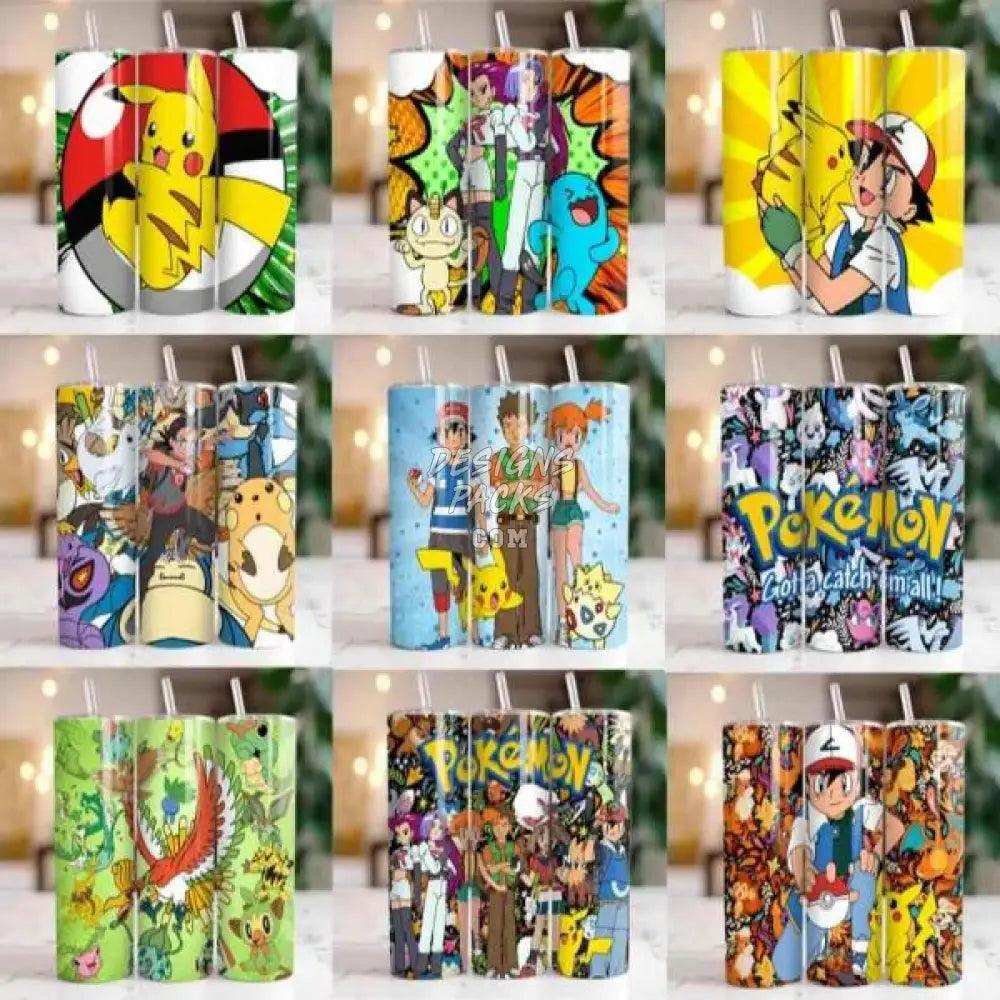 60 Anime Ball Tumbler Wrap Bundle Png