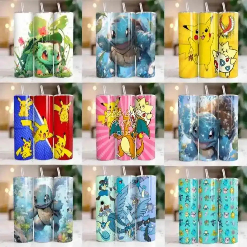 60 Anime Ball Tumbler Wrap Bundle Png