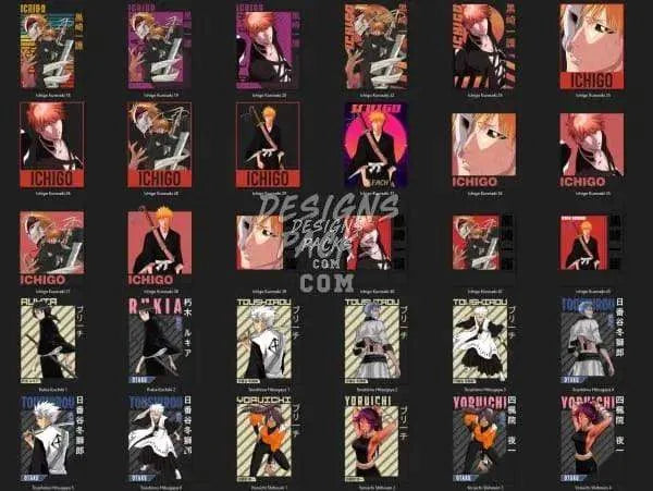 60 Bleach V2 Anime Designs Bundle PNG