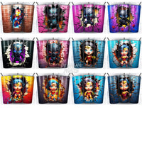 Load image into Gallery viewer, 60 Broken Wall Baby Superheroes Tumbler Wrap Bundle Jpg
