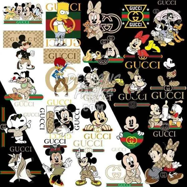 60 Cartoon Luxury Brand Designs Bundle PNG