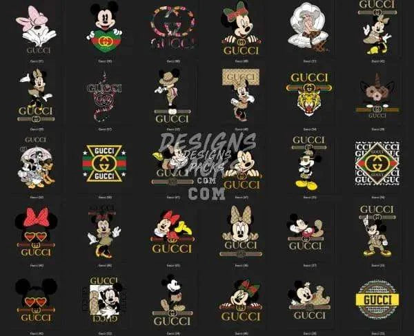 60 Cartoon Luxury Brand Designs Bundle PNG