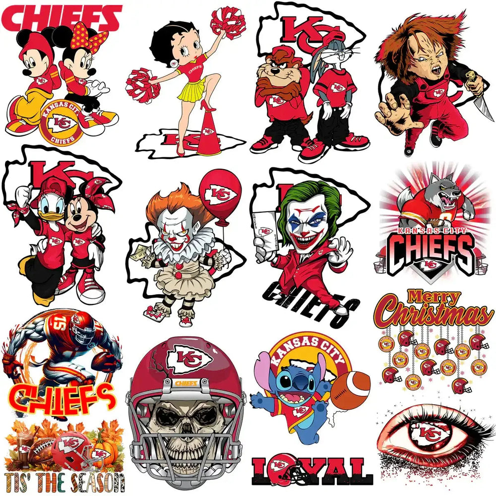 60 Chiefs Kansas Super Bowl 2025 Football Designs Bundle PNG