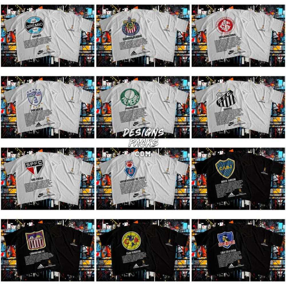 60 Football Soccer Streetwear Brand Teams Designs Bundle Png + Psd