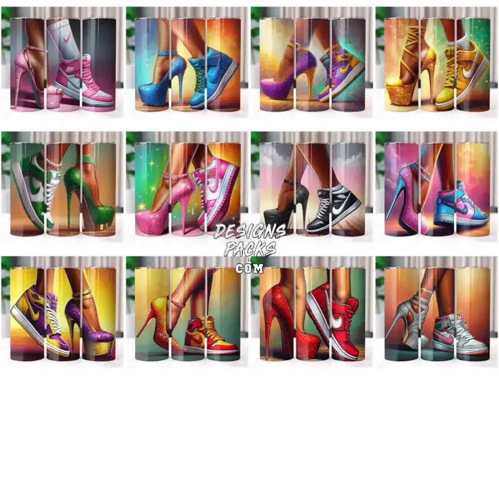 60 Girls Shoes Lovers Tumbler Wrap Bundle Jpg